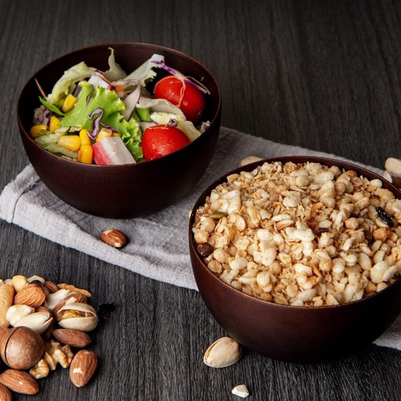 Set of 2 Handmade 4.5'' Diam x 2.5'' High Zen Style Rice & Miso Soup Bowls - Picture 3 of 6